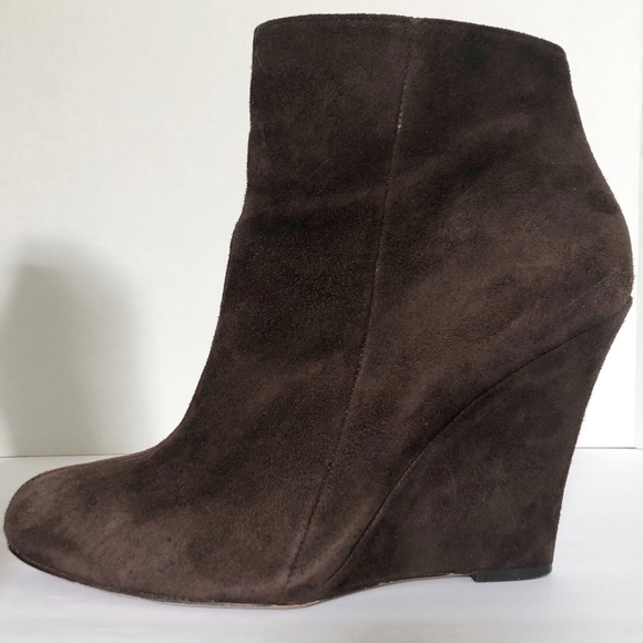 Sam Edelman wedge boots Wilma Brown Suede platform chelsea ankle Bootie sz 10 - Picture 6 of 15
